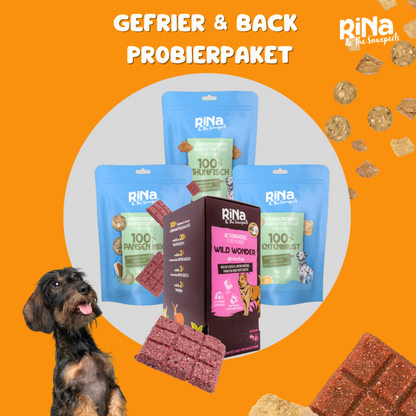 RiNa`s PREMIUM-Hundesnacks - 4in1 Probierpaket 380g
