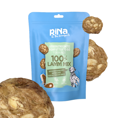 RiNa`s 100% Lamm Mix - Gefriergetrocknete Hundesnack 110g