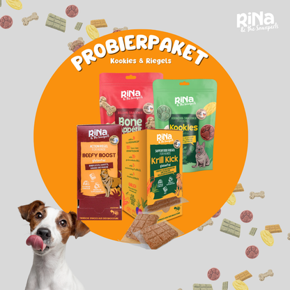 RiNa`s Gourmet-Snacks für Hunde - 4in1 Probierpaket 960g